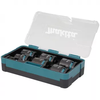 Makita E-16592 Schlagschrauber-Steckschlüssel Steckschlüsselsatz Schwarz, Türkis