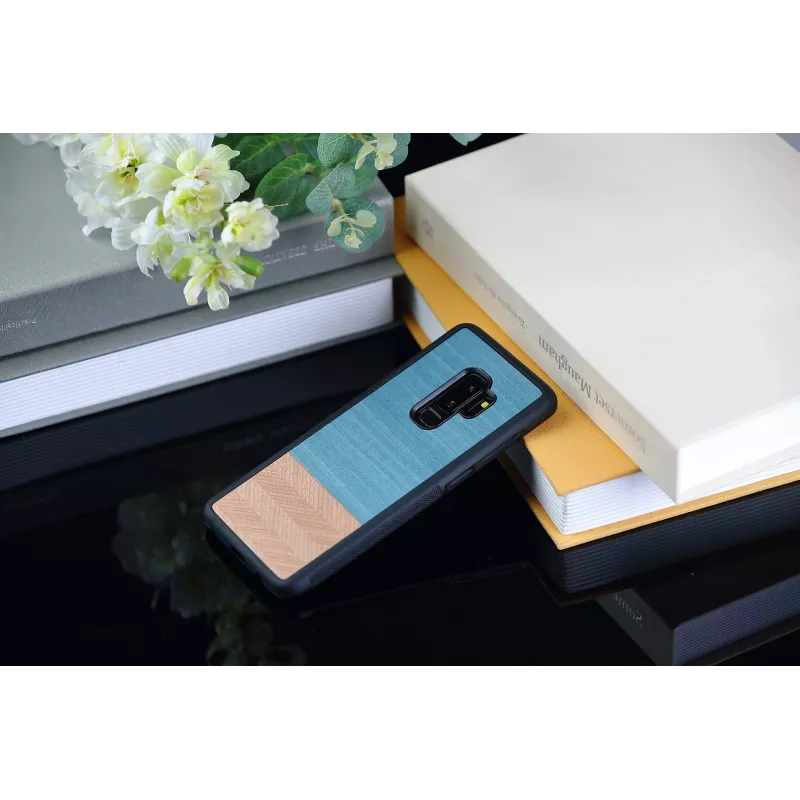 Smartphone-Hülle man and wood für Samsung Galaxy S9 Plus — Denim Schwarz
