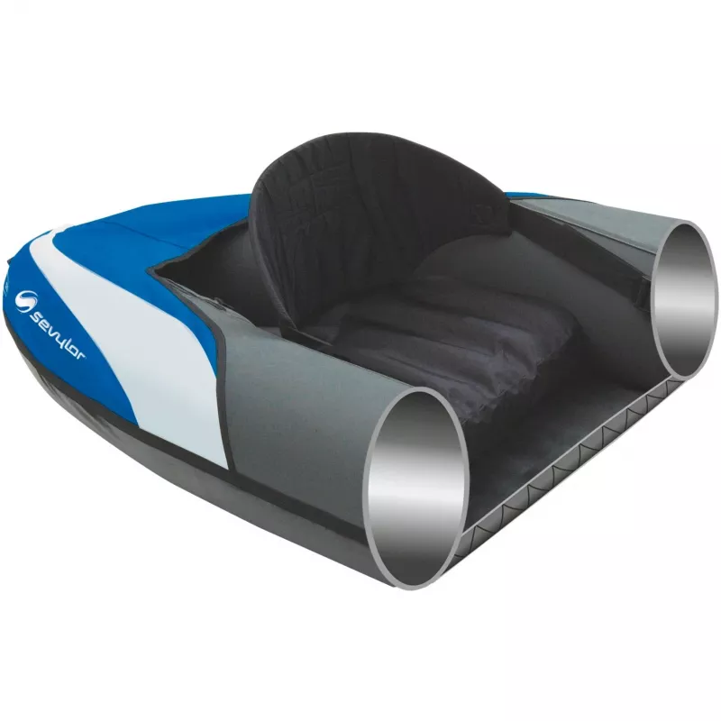 Hudson Kajak, aufblasbares Boot schwarz/Blau, 374 x 89cm