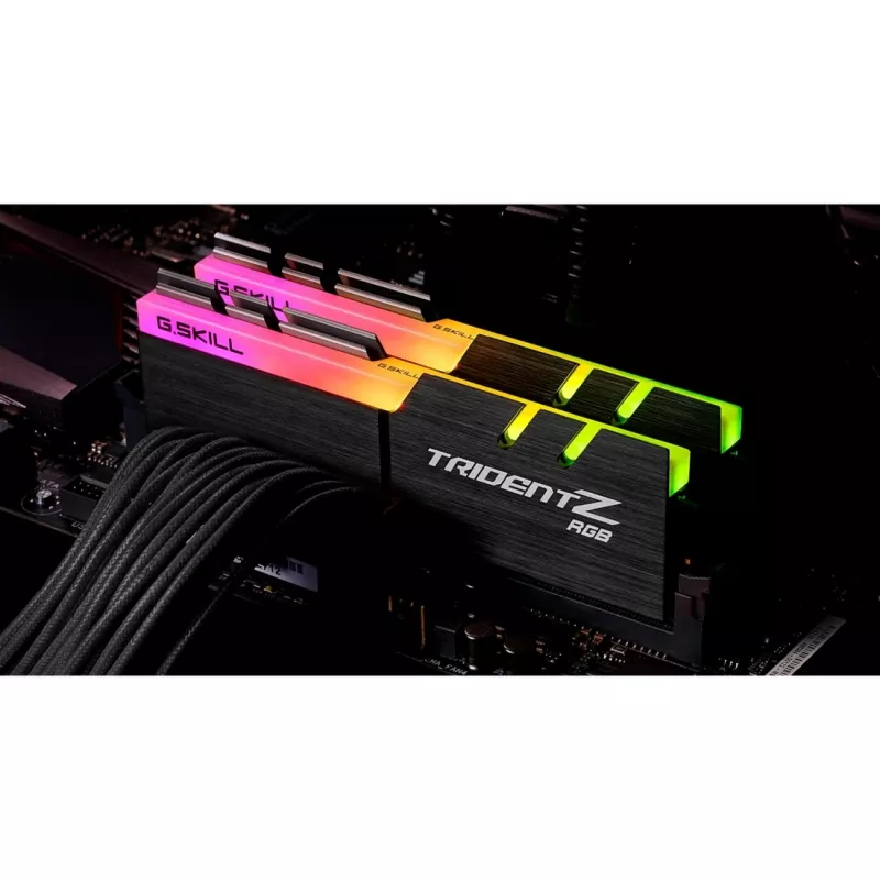 DIMM 16 GB DDR4-3200 (2x 8 GB) Dual-Kit, Arbeitsspeicher schwarz, F4-3200C16D-16GTZR, Trident Z RGB, INTEL XMP