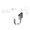 USB-Typ-C-auf-VGA-(D-Sub)-Video-Adapterkabel LOGILINK CUA0104 0,15 m, grau/schwarz