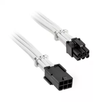 BITFENIX Alchemy PCIe 6-Pin Verlängerungskabel 45 cm gesleevt weiß