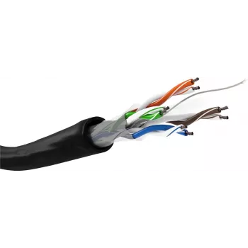 Netzwerkkabel Goobay CAT 6 U/UTP 100 m Schwarz