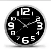 Wanduhr Esperanza EHC013K Zurich Schwarz Quarz Oval 25 cm, Aluminiumrahmen, 4 cm dick
