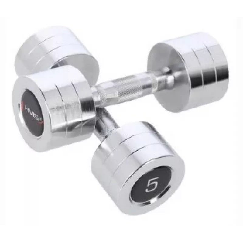 HMS Fitness CHD05 Festgewicht-Hantel 5 kg 2 Stück