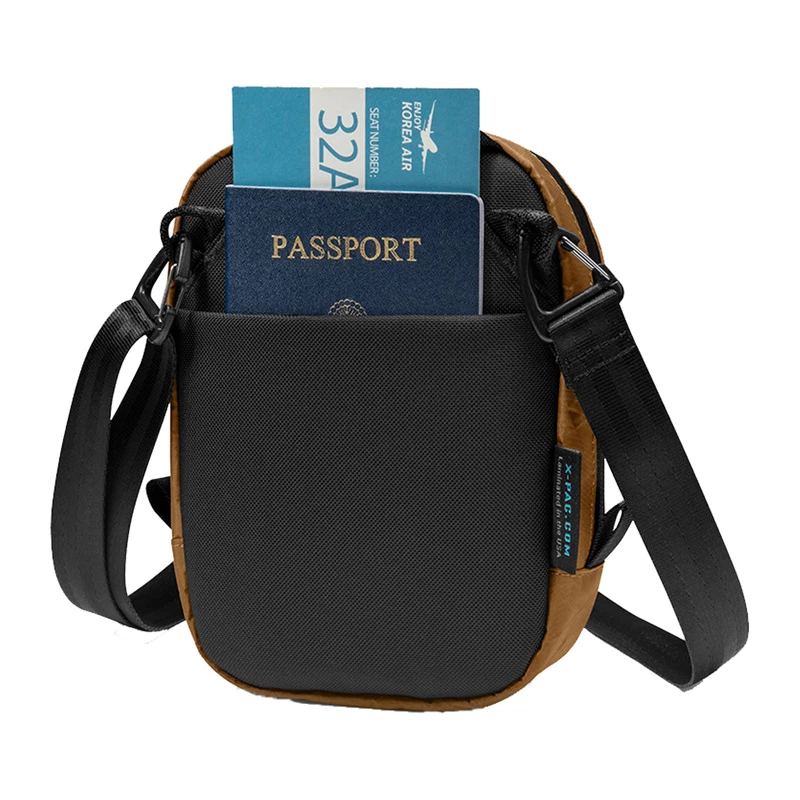 Reisetasche Tomtoc Aviator-T37 mit Schultergurt, X-Pac-Gewebe, braun