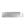 CHERRY DW 9100 schlank Tastatur Maus enthalten Universal RF Wireless + Bluetooth Nordic Silber