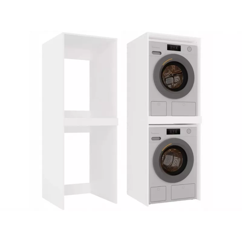 top e shop POLA TWIN Wäscheraumschrank für Waschmaschine und Trockner – Weiß
