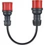 Adapter für Gemini flex 11 kW, CEE Rot Dreiphasen-Wechselstrom 16A > CEE Rot 32A (schwarz, 30 cm)