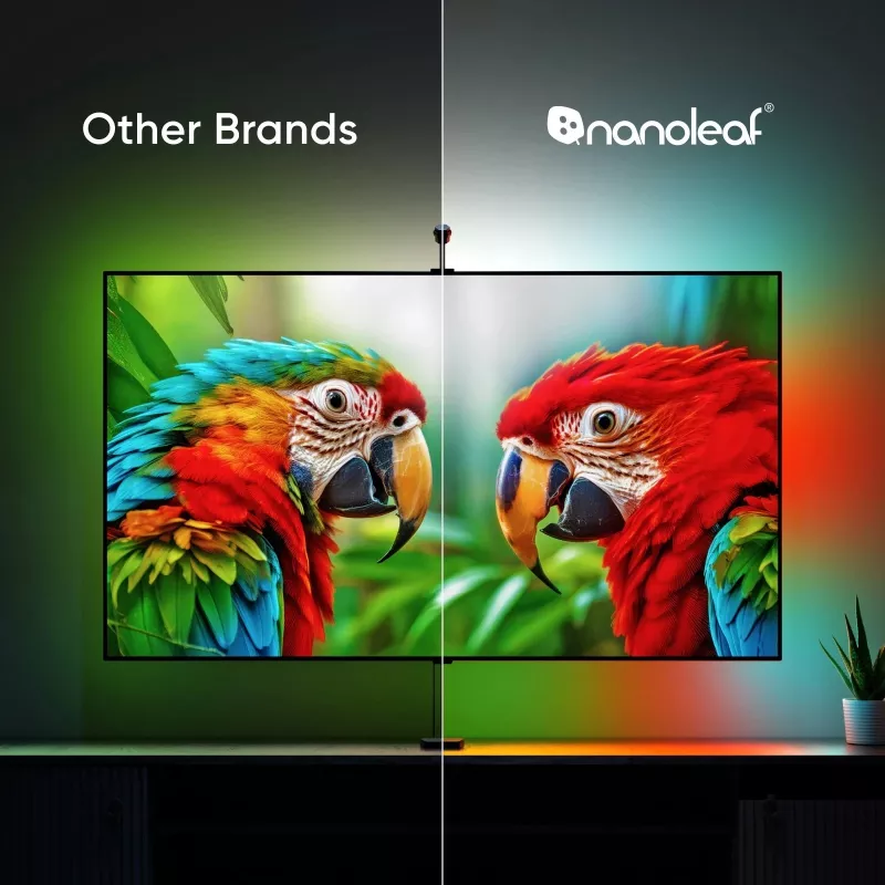 Nanoleaf 4D V2 TV Screen Mirror + Light Strips Kit (für TV & Monitor bis 65'') | 24 W | Mehrfarbig RGB