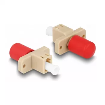 DeLOCK Optical Fiber Hybrid Coupler LC Simplex female auf ST Simplex female beige