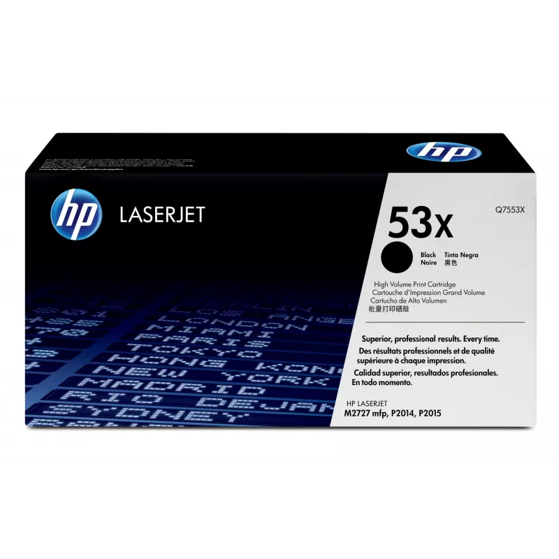 HP 53X High Yield Schwarz Original LaserJet Tonerkartusche, 7000 Seiten, Schwarz, 1 Stück
