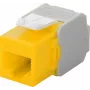 Wentronic Goobay CAT 6a KeyStone RJ45 Buchse, ungeschirmt, 500 MHz, gelb-weiß (90691)