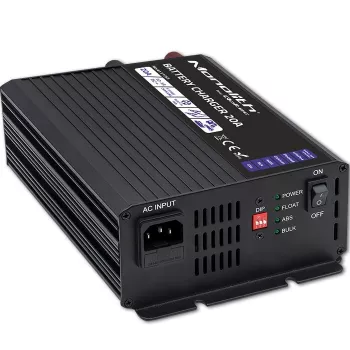 Ladegerät QOLTEC Monolith 20 A 12 V für LiFePO4-, AGM-, GEL-, SLA-Batterien