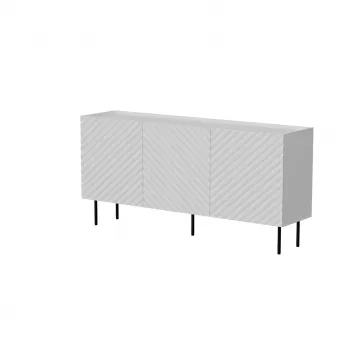 Kommode Cama Meble LUCCA 3D 165x40x80 cm, weiß, Spanplattenkorpus