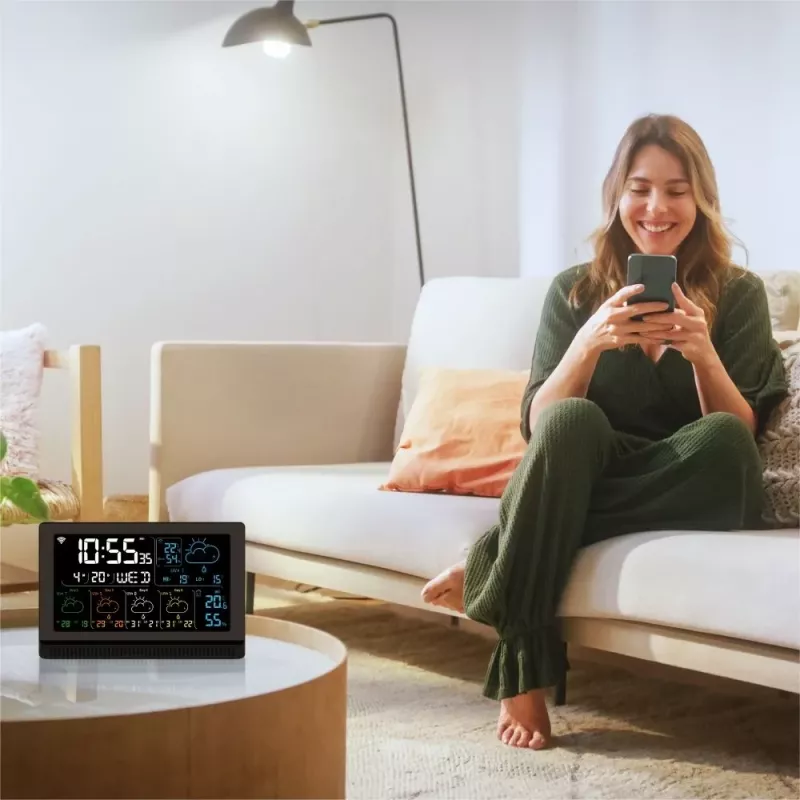 Smart Speaker MANTA MTO200B Windy Schwarz — Bluetooth- und Wi‑Fi-Funkverbindung, Sprachassistenten-Unterstützung