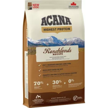 ACANA Highest Protein Ranchlands - Trockenfutter für Hunde - 11,4 kg