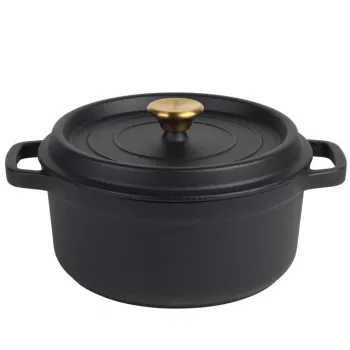 Gusseiserner Schmortopf Russell Hobbs 24 cm, schwarz