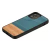 Handyhülle man and wood für iPhone 12 mini — Denim Schwarz