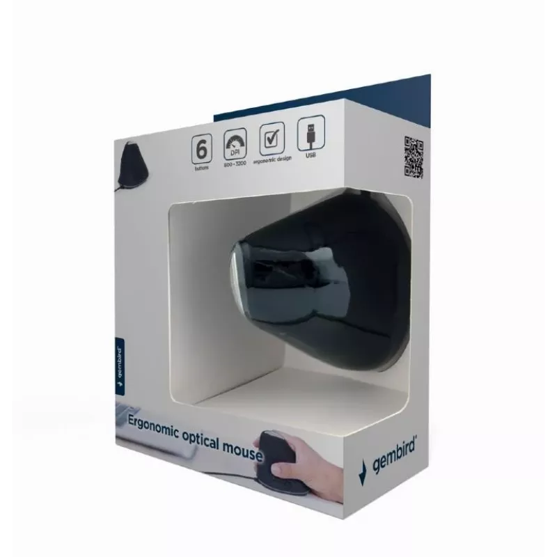 Maus Gembird MUS-ERGO-03 USB Typ-A Optisch Rechtshändig