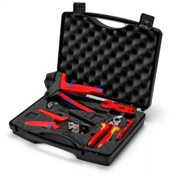 Crimpzangenset Knipex 97 91 04 V01 Grau Orange Rot 5 Stück