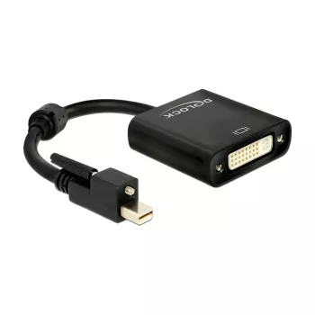 Videokabel-Adapter DeLOCK 62639 Mini DisplayPort auf DVI-I 0,25m Schwarz