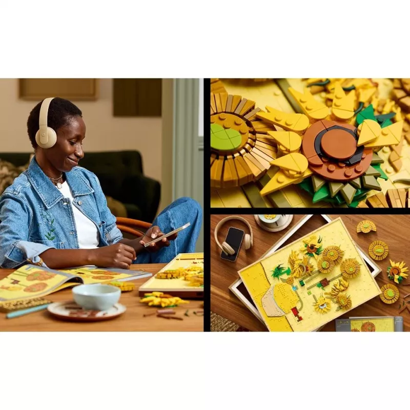 Wandmosaikset LEGO Art Vincent van Gogh Sonnenblumen 3D-Mosaik-Wandkunstset 2615 Teile 540×410×50 mm