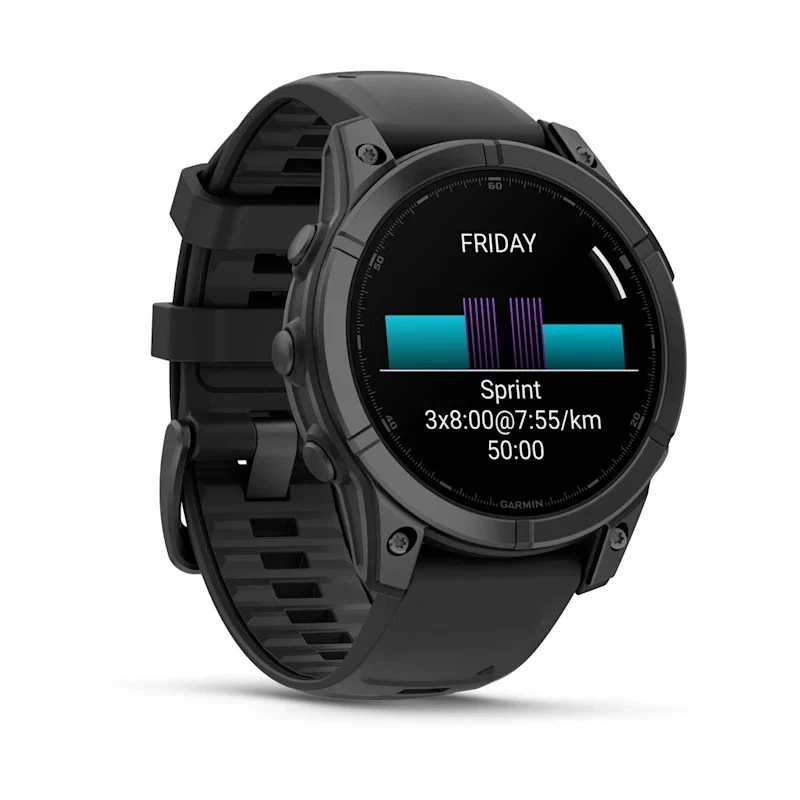 Garmin Fenix E 3,3 cm (1,3) AMOLED 47 mm Digital 416 x 416 Pixel Touchscreen Schwarz Wi-Fi GPS (Satellit)