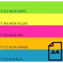 Color Neon-Papier Double A, 75 g, A4, 100 Blatt, Regenbogen 4, 5 Neonfarben