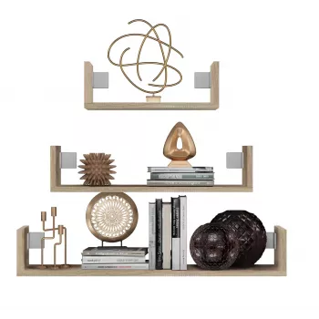 Topeshop MOBI 3P SONOMA Regal Schwebendes Regal Wandmontage Spanplatte Eiche