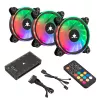 Gehäuselüfter-Kit White Shark Nebula-2 Schwarz – ARGB 120-mm-Lüfter (Kit)