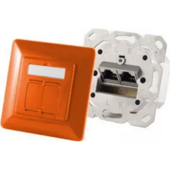 RJ-45-Netzwerkdose ShiverPeaks BS74280-O, Kategorie 6a, metallic orange