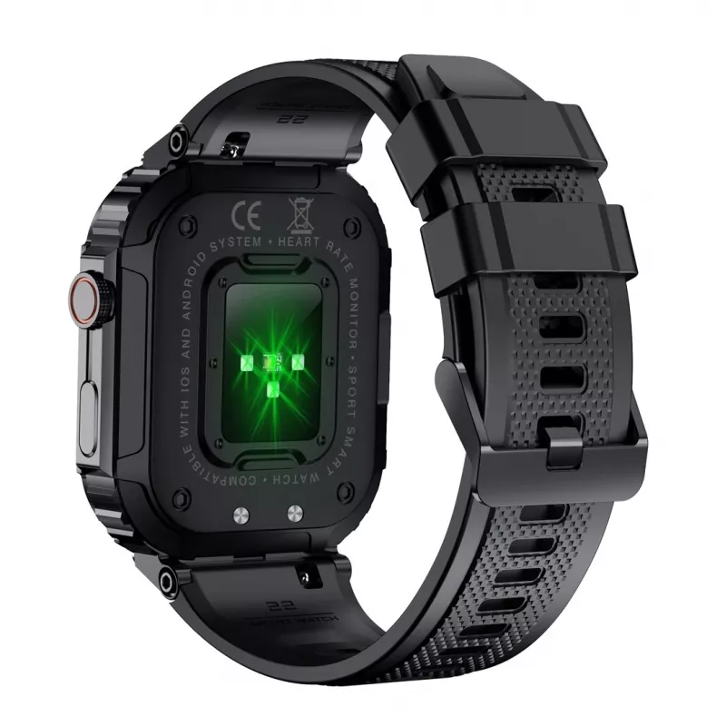 Denver SWC-191B Smartwatch / Sportuhr 4,98 cm (1,96 inch) IPS 45 mm Digital 320 x 386 Pixel Touchscreen Schwarz