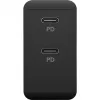 Indoor-Ladegerät Goobay 61757 Schnellladung USB Type-C 2 Ports Schwarz