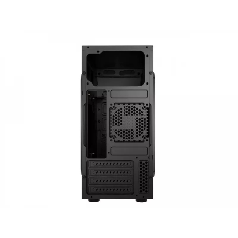 PC-Gehäuse NATEC Helix Mini Tower Schwarz — microATX/Mini-ITX, 3×3,5 Zoll + 5×2,5 Zoll, 33 cm GPU, USB-C/USB-A Anschlüsse
