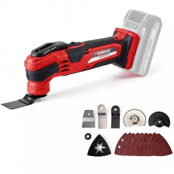 Power X-Change Akku-Multifunktionswerkzeug VARRITO, 18 Volt (Rot/Schwarz, ohne Akku und Ladegerät, inkl. Zubehör)