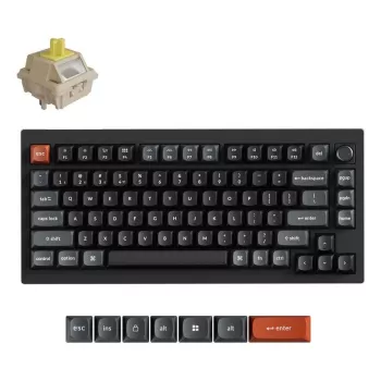 Mechanische Tastatur Keychron V1 Ultra 8K — 75% Formfaktor, QWERTY, Bluetooth, RGB, Schwarz