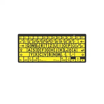 Logickeyboard LKB-LPBY-BTON-DE Tastatur Bluetooth QWERTZ Deutsch Schwarz - Gelb (LKB-LPBY-BTON-DE)