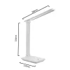 LED-Schreibtischleuchte MACLEAN MCE614W 9 W, weiß, neigungsverstellbar und dimmbar