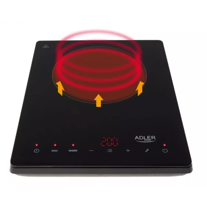 Adler AD 6513 Kochfeld Schwarz Tischgerät 29 cm Zone Induktionskochfeld 1 Zone(n)