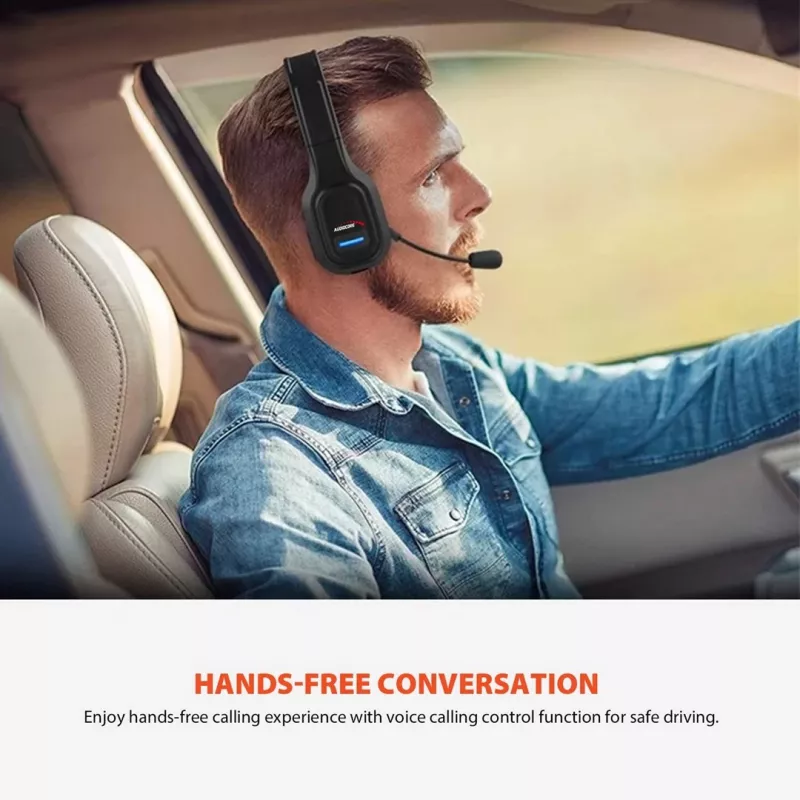 Audiocore 74452 Bluetooth-Headset Kopfhörer Geräuschunterdrückung Mikrofon Call Center Google Siri Büro kabellos