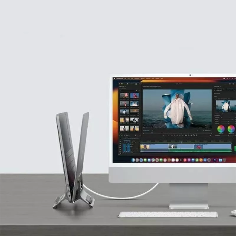 Gravity-Halterständer für MacBook silber