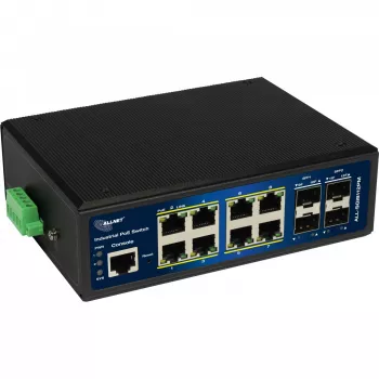 ALLNET industrial PoE Switch ALL-SGI8112PMJ 8+4 Ports