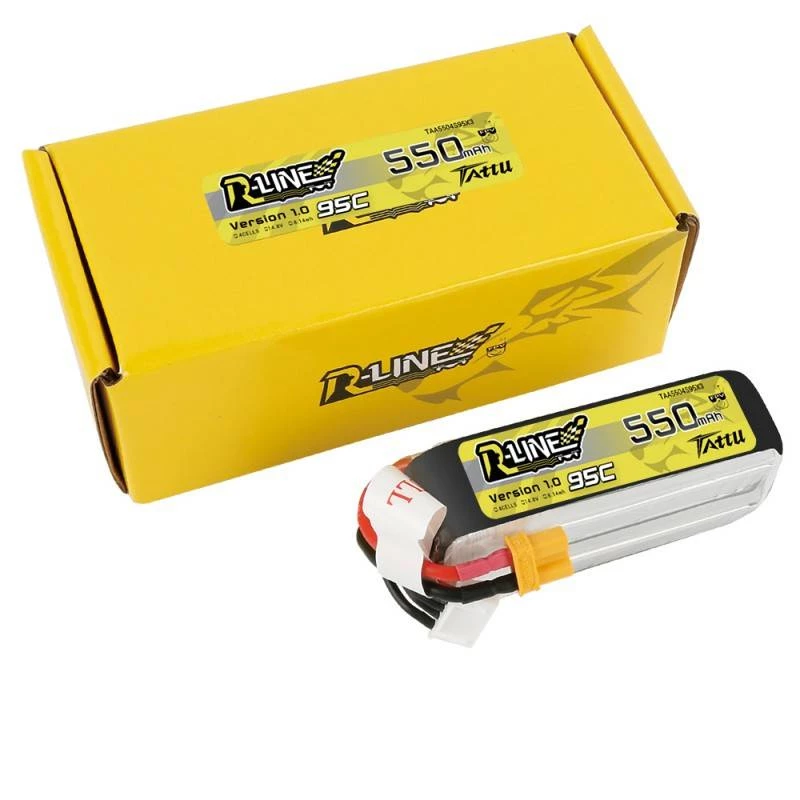Akku Tattu R-Line 550mAh 14,8V 95C 4S1P — LiPo-Pack für RC-Modelle