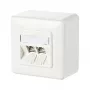 METZ CONNECT BTR C6A Modul 2 Port 180° M AP - Anschlussdose, Aufputzmontage - RJ-45 x 2 - Reinweiß, RAL 9010 (130B11D20002-E)