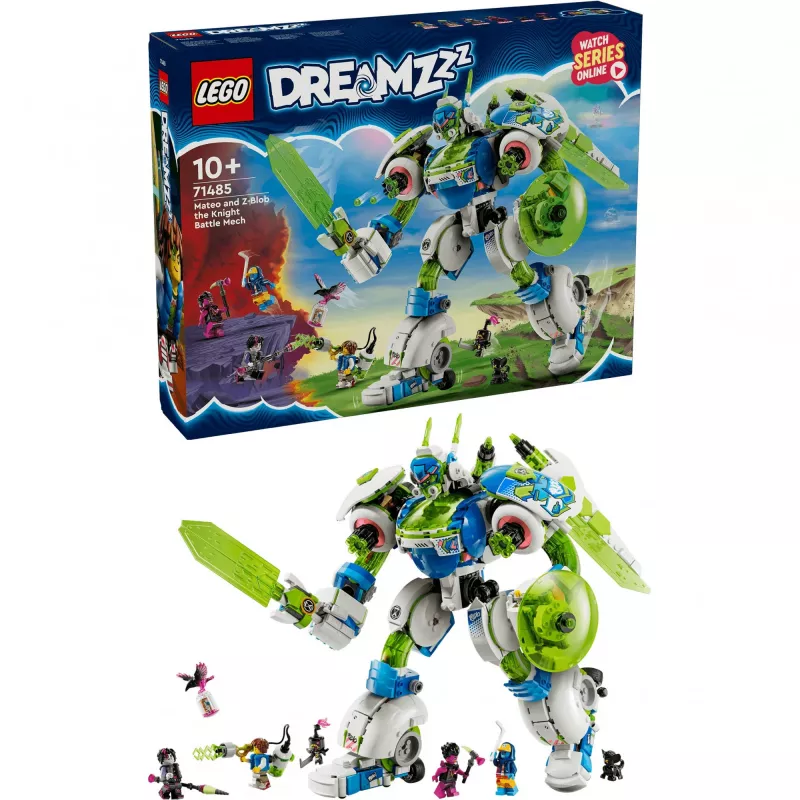 Bauspielzeug LEGO Mateo und Z-Blob der Ritter-Mech Set 71485 — Minifigur und baubarer Mech-Spielset