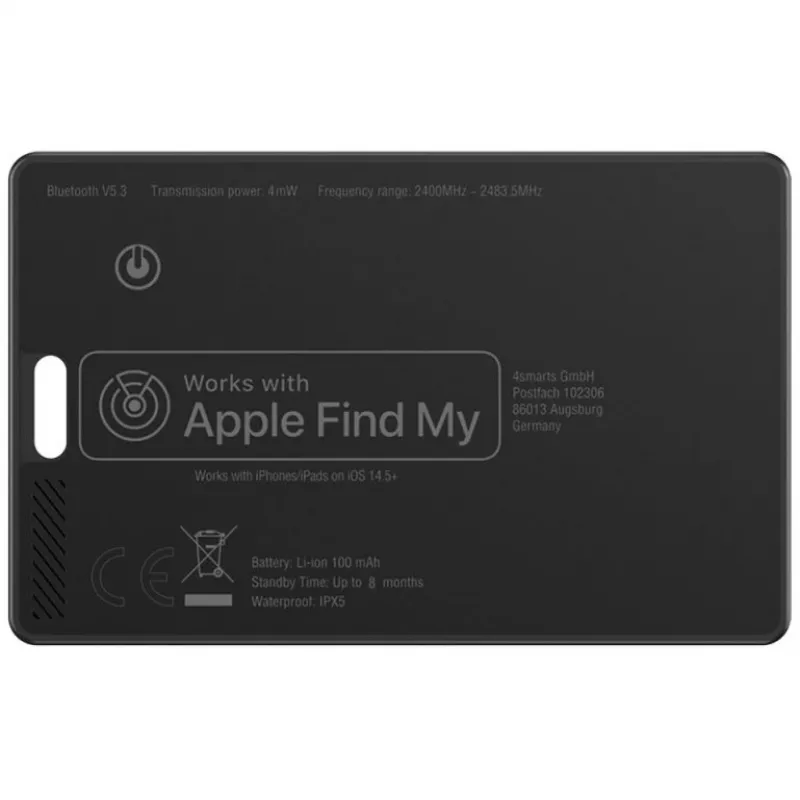 4smarts Standort-Finder SkyTag Card ReCharge, schwarz