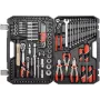Mechaniker-Werkzeugset YATO YT-38901 — 122-teiliger Werkzeugsatz mit Steckschlüsseln (12–32 mm), Ratsche, Verlängerungen, Schraubendreher, Hammer, Zangen, Chrom-Finish