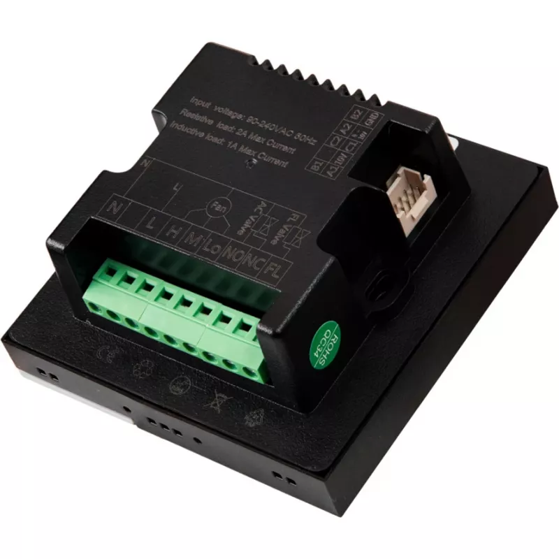Smart HVAC-Thermostat Shelly LinkedGo Schwarz – digitales WLAN (802.11b/g/n), 87×87×35 mm