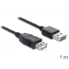 USB-Kabel DeLOCK EASY-USB 2.0-A 1m Schwarz